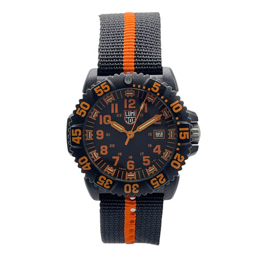 Front Full View Of Luminox XS.3059.S.L Carbon Fiber Watch Pre Owned Condition Excellent