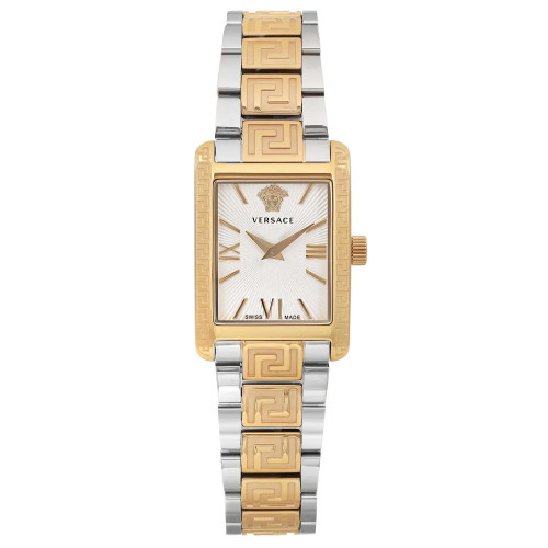 Front Full View Of Versace VE1C00621 Stainless Steel Watch New With Defects Condition {Product Condition}