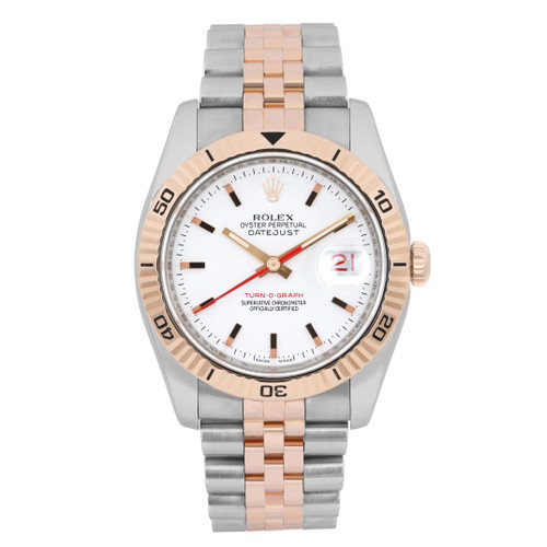 Front Full View Of Rolex 116261 Stainless Steel Watch Pre Owned Condition Good