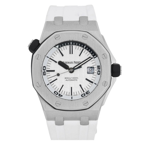 Front Full View Of Audemars Piguet 15710ST  {Case Material} Watch Pre Owned Condition Good