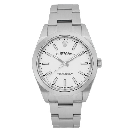 Front Full View Of Rolex 114300 wio Stainless Steel Watch Pre Owned Condition Excellent