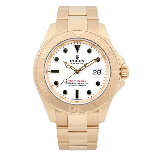 Front Full View Of Rolex 16628 Yellow Gold Watch Pre Owned Condition Good