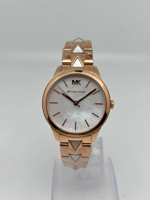 Front Full View Of Michael Kors MK6671 Stainless Steel Watch Display Model Condition {Product Condition}