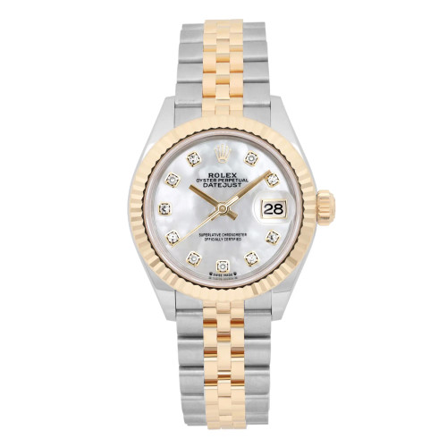 Front Full View Of Rolex 279173 Stainless Steel Watch New Condition Excellent