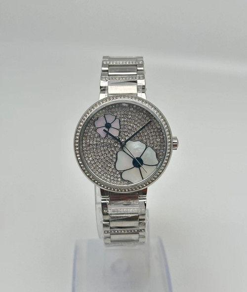 Front Full View Of Michael Kors MK3538 Stainless Steel Watch New Without Tags Condition Excellent