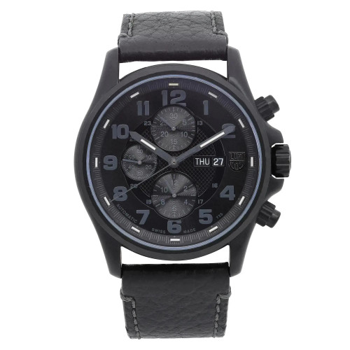 Luminox Blackout Field Alarm Chronograph Steel Black Dial Mens