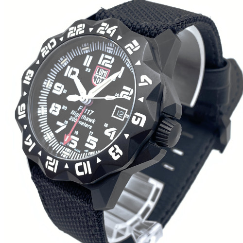 Luminox P-38 Lightning GMT 44mm Steel Black Dial Quartz Mens Watch