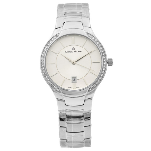Front Full View Of Giorgio Milano GM845SL-SL Stainless Steel Watch Display Model Condition {Product Condition}