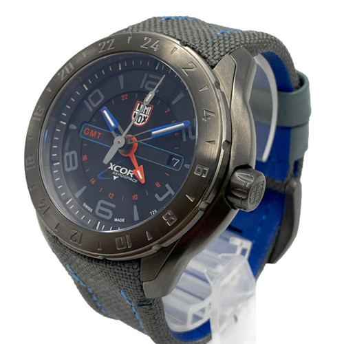 Luminox P-38 Lightning GMT 44mm Steel Black Dial Quartz Mens