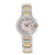 An image of a Wristwatch by Cartier. This Pre Owned item is designed for Women, featuring a Luxury style. It has a Quartz movement and an Analog display with a Pink dial color. The indices include 12-Hour Dial,Roman Numerals. The band is made of Rose Gold,Stainless Steel and the case is made of Stainless Steel. The watch has a Round shape with a case size of 28 mm and a case thickness of 9 mm.