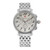 An image of a Wristwatch by MICHELE. This Pre Owned item is designed for Women, featuring a Casual style. It has a Quartz movement and an Analog display with a Silver dial color. The indices include 12-Hour Dial,Arabic Numerals,Multi Dial. The band is made of Stainless Steel and the case is made of Stainless Steel. The watch has a Round shape with a case size of 38 mm and a case thickness of 10 mm.
