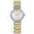 An image of a Wristwatch by Movado. This Pre Owned item is designed for Women, featuring a Casual style. It has a Quartz movement and an Analog display with a White dial color. The indices include 12-Hour Dial,No Hour Marks,Round Indexes. The band is made of Stainless Steel and the case is made of Stainless Steel. The watch has a Round shape with a case size of 30 mm and a case thickness of 7 mm.