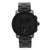 An image of a Wristwatch by Movado. This Pre Owned item is designed for Men, featuring a Casual,Dress/Formal style. It has a Quartz movement and an Analog display with a Black dial color. The indices include 12-Hour Dial,Multi Dial,Non-Numeric Hour Marks. The band is made of Plastic,Resin,Stainless Steel and the case is made of Plastic,Stainless Steel. The watch has a Round shape with a case size of 43 mm and a case thickness of 11 mm.