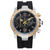 An image of a Wristwatch by TechnoMarine. This Pre Owned item is designed for Men, featuring a Casual style. It has a Quartz movement and an Analog display with a Black dial color. The indices include 12-Hour Dial,Stick Indexes. The band is made of Rubber and the case is made of Stainless Steel. The watch has a Round shape with a case size of 45 mm and a case thickness of 15 mm.
