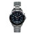 An image of a Wristwatch by Seiko. This Pre Owned item is designed for Men, featuring a Sport style. It has a Quartz movement and an Analog display with a Black dial color. The indices include 12-Hour Dial,Arabic Numerals,Non-Numeric Hour Marks,Round Indexes,Seconds Hand. The band is made of Stainless Steel and the case is made of Stainless Steel. The watch has a Round shape with a case size of 43 mm and a case thickness of 11 mm.
