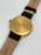 Back View Of Snap Back Case And Open Leather Band Of Mondaine MH1.L2211.LB Watch Pre Owned Condition