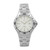 An image of a Wristwatch by Pulsar. This Display Model item is designed for Men, featuring a Casual style. It has a Japanese Quartz movement and an Analog display with a Silver dial color. The indices include Sticks. The band is made of Stainless Steel and the case is made of Stainless Steel. The watch has a Round shape with a case size of 40 mm and a case thickness of 9 mm.