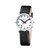 An image of a Wristwatch by Mondaine. This Display Model item is designed for Women, featuring a Casual style. It has a Quartz movement and an Analog display with a White dial color. The indices include 12-Hour Dial,Non-Numeric Hour Marks,Stick Indexes. The band is made of Leather and the case is made of Stainless Steel. The watch has a Round shape with a case size of 36 mm and a case thickness of 6 mm.