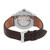 Back View Of Exhibition Back Case And Closed Leather Band Of RAYMOND WEIL 2837-STC-00609 Watch Pre Owned Condition