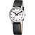 An image of a Wristwatch by Mondaine. This Display Model item is designed for Women, featuring a Classic,Dress/Formal style. It has a Quartz movement and an Analog display with a White dial color. The indices include 12-Hour Dial,Non-Numeric Hour Marks,Stick Indexes. The band is made of Leather and the case is made of Stainless Steel. The watch has a Round shape with a case size of 30 mm and a case thickness of 9 mm.