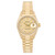 An image of a pre-owned women's Rolex President 18K Yellow Gold Champagne Diamond Dial Automatic Watch 69178G, viewed from the front at a straight angle. The watch features a 18k yellow gold design with a linked bracelet. The dial includes diamond hour markers, a date indicator at the 3 o'clock position, and luminous hands. The watch is positioned centrally in the frame, showcasing its elegant design in detail.