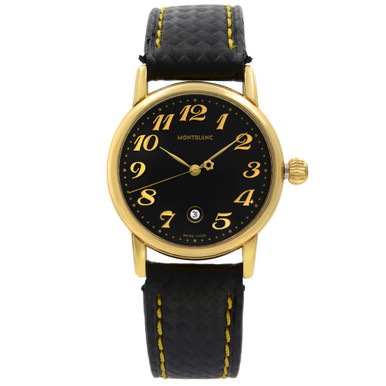 Montblanc Meisterstuck Gold Tone Steel Black Dial Quartz Ladies