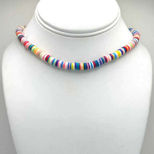 Rainbow Polymer Necklace
