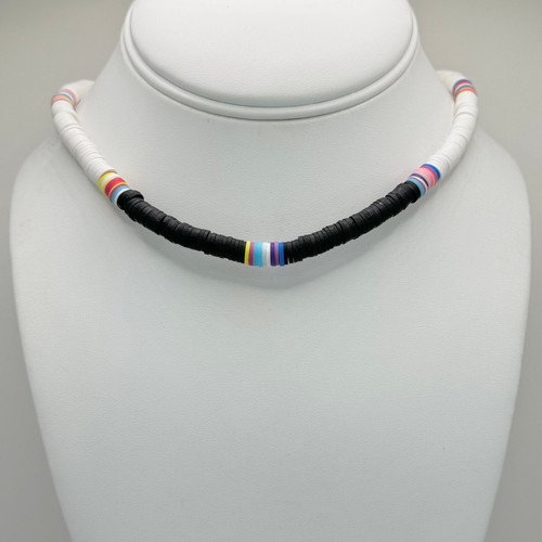 Black Polymer and Rainbow Necklace