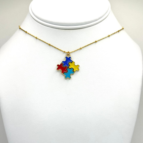 Autism Aweraness Necklace