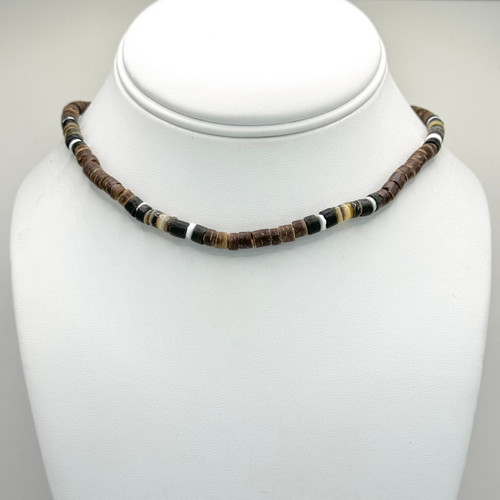 Dark Brow  Puka Necklace