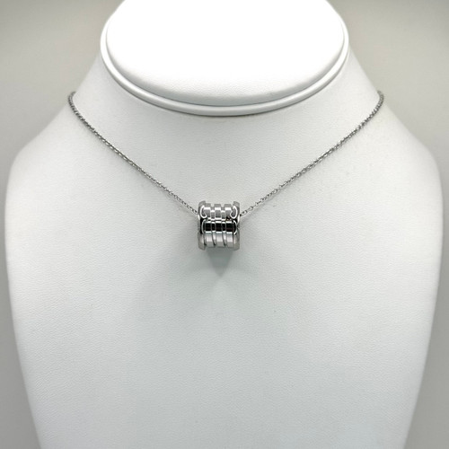 Big Roman Numeral Silver Necklace