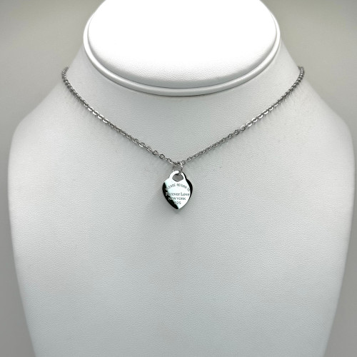Single Silver Heart Necklace