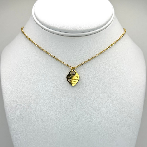 Single Gold Heart Necklace