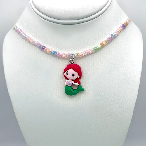 Ariel with Pastel Multicolored Beaded Chain