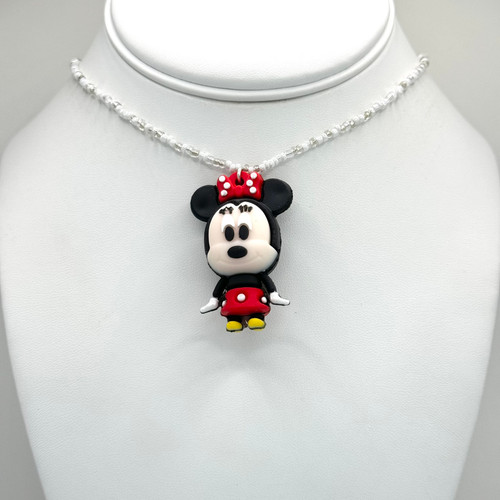 Minnie Pendant with Beaded Chain