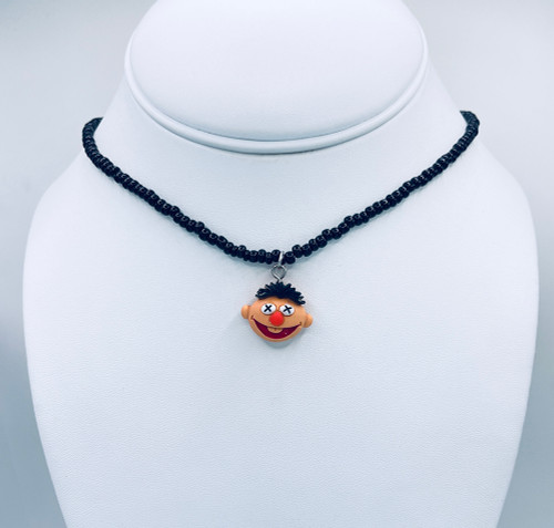 Ernie Resin Pendant with Beaded Chain