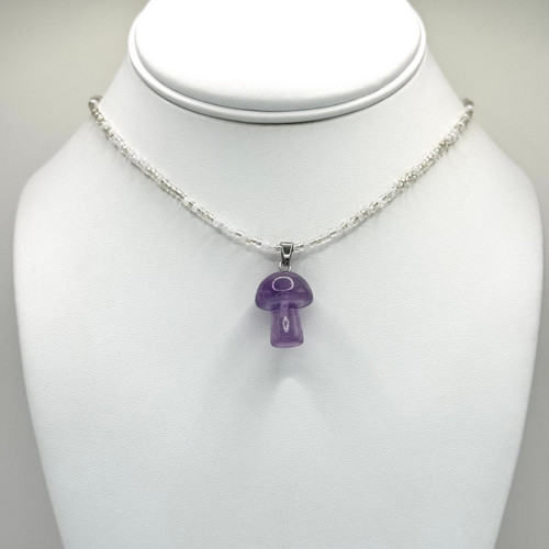 Amethyst Mushroom Necklace