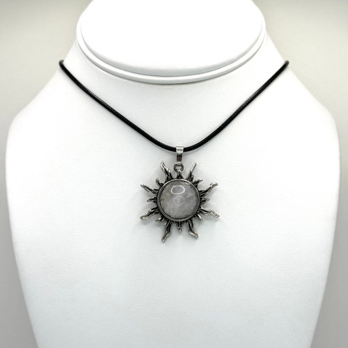 Selenite Sun Necklace