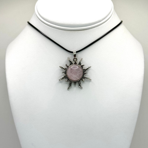 Rose Quartz Sun Necklace
