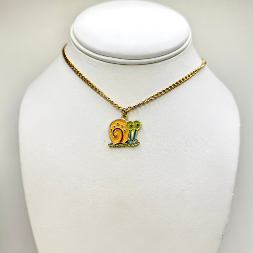 Gary Enamel Pendant on Cuban Gold Chain