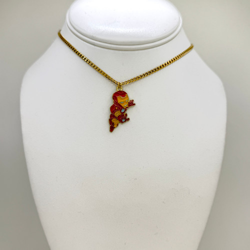 Ironman Necklace on Cuban Chain