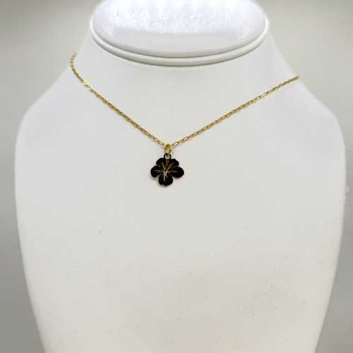 Plain Gold Hibiscus Necklace