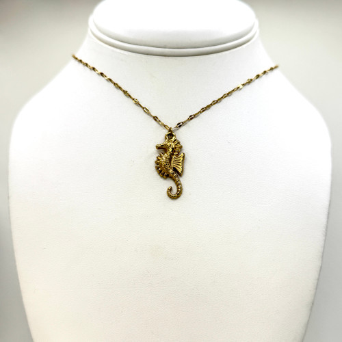 Gold Seahorse Necklace
