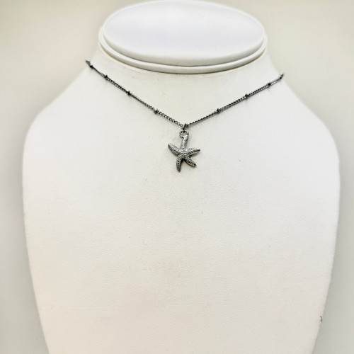 Stainless Steel Silver Starfish Necklace