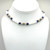 Shell & Brown with Blue on White Puka Necklace