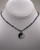 Black Beaded Chain Necklace with Yin Yang Pendant