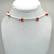 White beaded Continuous Cherries Necklace