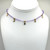 Purple Beaded Chain with 5 Star & Moon Dangling Charms