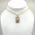 Aquarius Mother of pearl Crystal Gold Necklace
