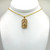 Leo Mother Of Pearl Crystal Gold Necklace